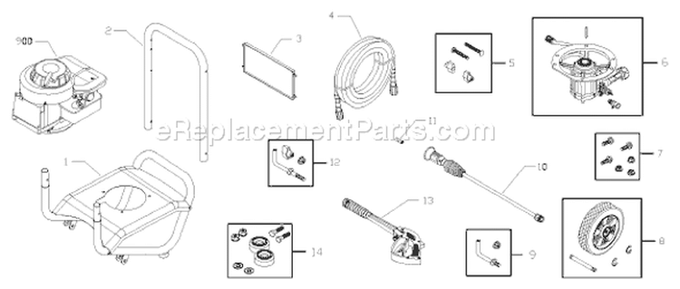 Page A Diagram and Parts List for 020211-2  Briggs and Stratton Pressure Washer